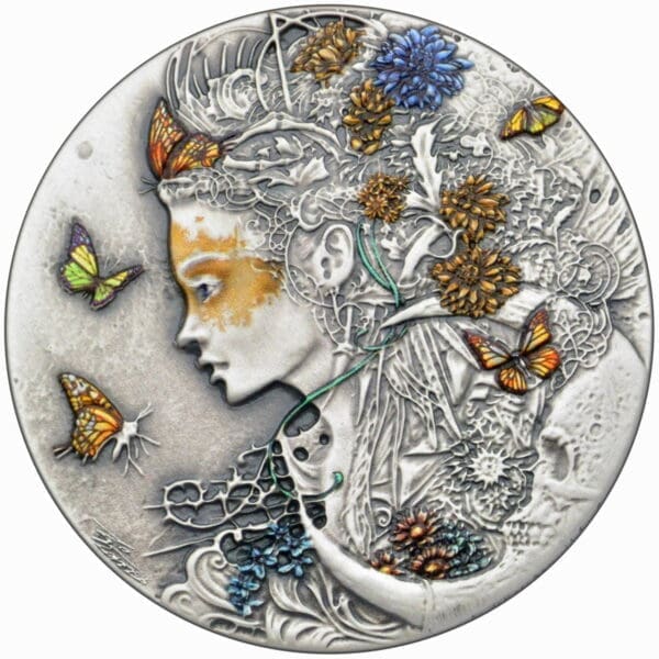 2020 $2 Dark Beauties Anastasiya 50g Silver Antiqued BU Ultra High Relief Coin