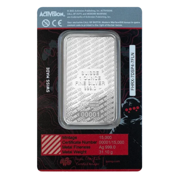 PAMP Call of Duty 1oz Silver Minted Bar - Image 3
