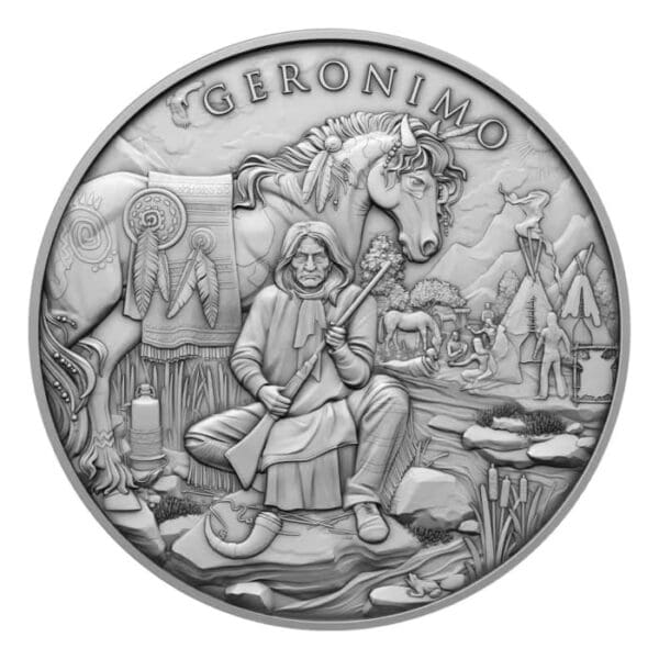 20 x 1oz Geronimo Legendary Warriors .999 Silver BU Rounds