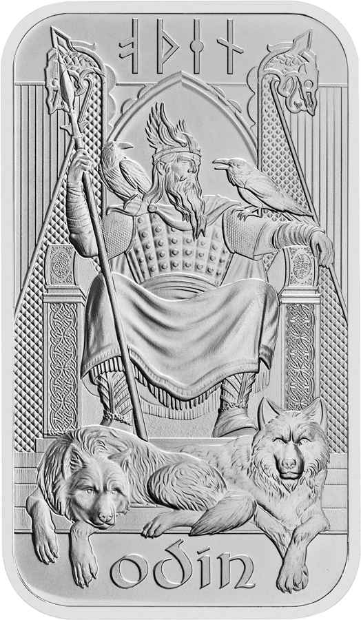 Norse Gods – Odin – 1oz Silver Minted Carded Bullion Bar