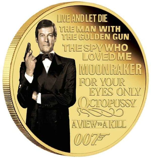 James Bond Roger Moore Silver Proof Eight-Coin Collection