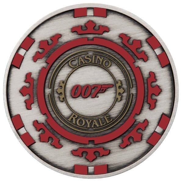 2023 $1 James Bond Casino Royale 1oz Silver Antiqued Coloured Coin - Image 3