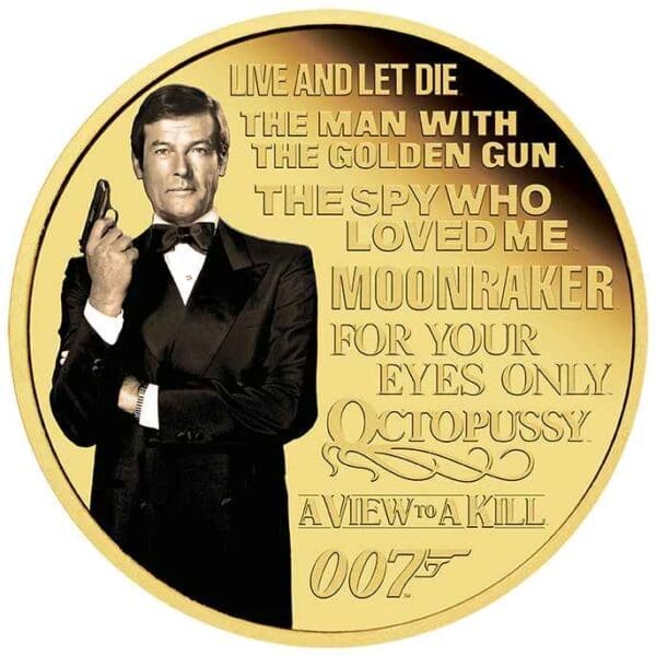 James Bond Roger Moore Silver Proof Eight-Coin Collection - Image 2