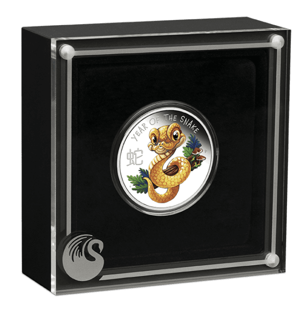 2025 50c Lunar Baby Snake 1/2oz Silver Proof Coloured Coin - Image 3