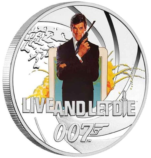 James Bond Roger Moore Silver Proof Eight-Coin Collection - Image 8