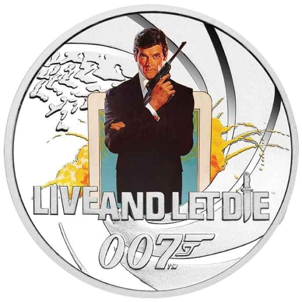 James Bond Roger Moore Silver Proof Eight-Coin Collection - Image 6