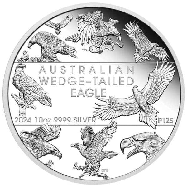 2024 $10 Australian Wedge-Tailed Eagle 10oz Silver Proof Coin - Image 2