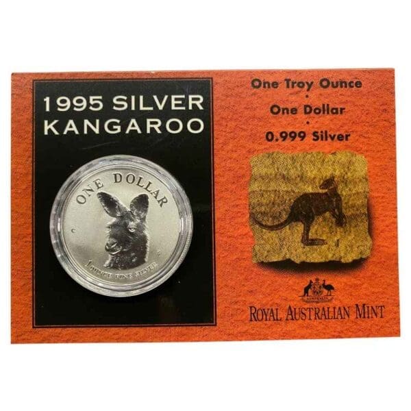 1995 $1 Kangaroo Series 1oz Silver Frosted UNC Coin