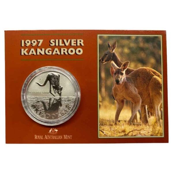 1997 $1 Kangaroo Series 1oz Silver Frosted UNC Coin