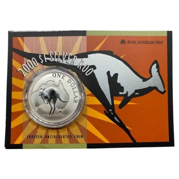 2000 $1 Kangaroo Series 1oz Silver Frosted UNC Coin