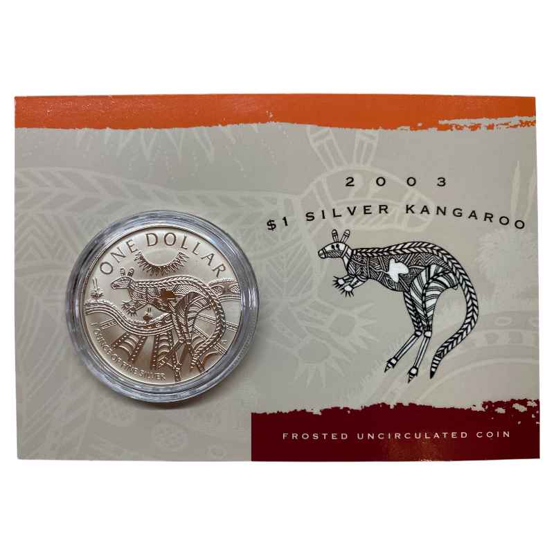 2003 $1 Kangaroo Series 1oz Silver Frosted UNC Coin
