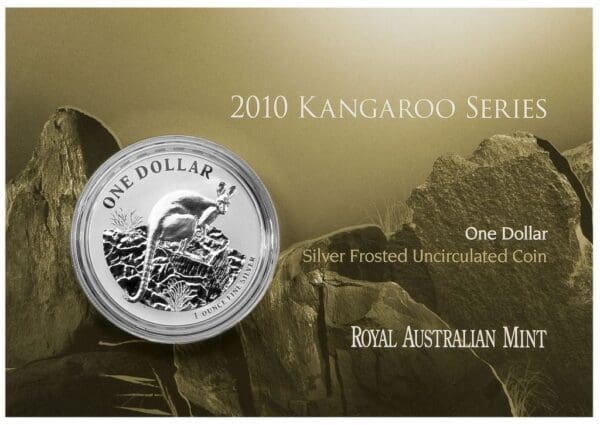 2010 $1 Kangaroo Series 1oz Silver Frosted Yellow-Footed Rock-Wallaby Coin