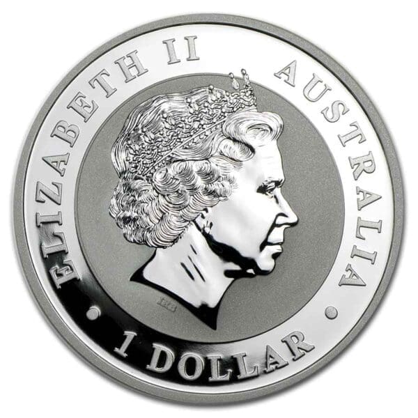 2013 $1 Australian Kookaburra 1oz Silver P Mintmark Bullion Coin - Image 2