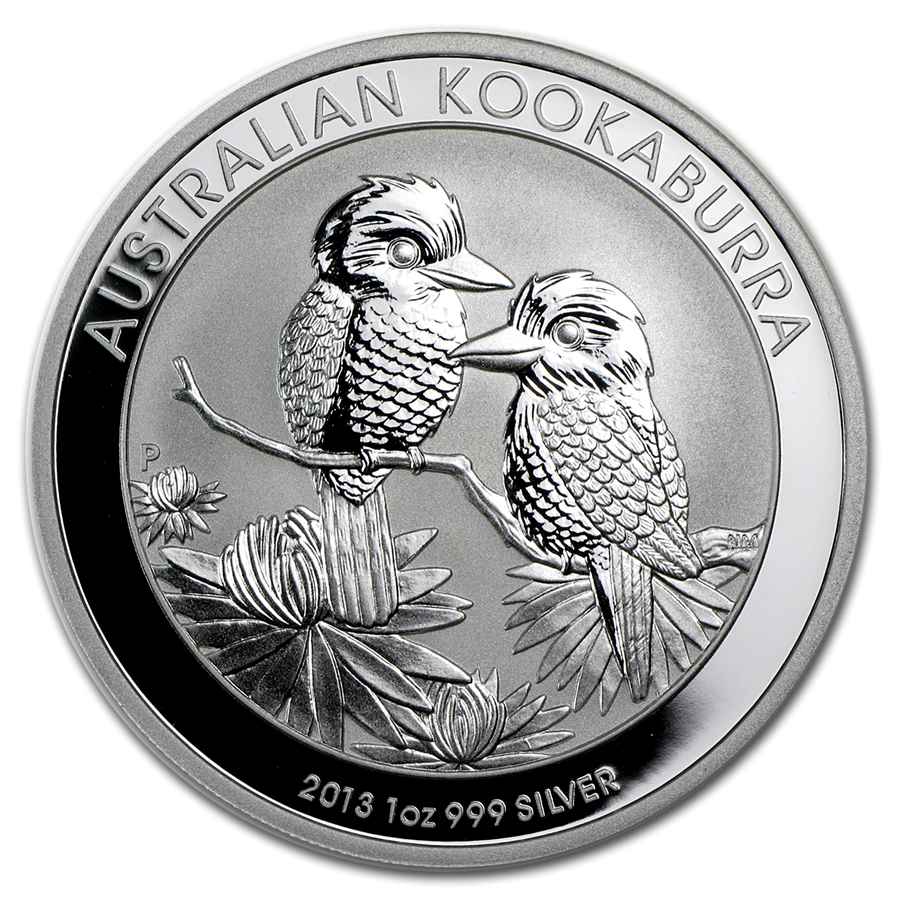 2013 $1 Australian Kookaburra 1oz Silver P Mintmark Bullion Coin