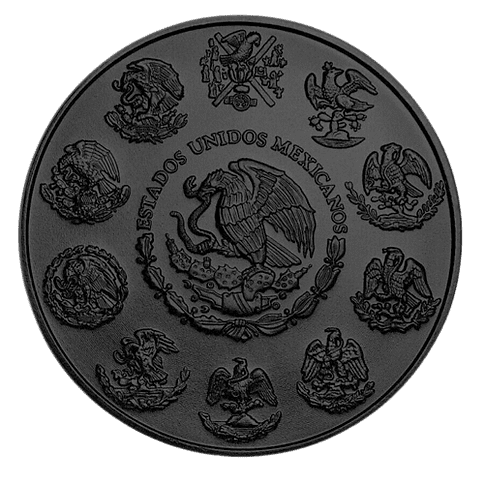 2018 Libertad Dia de los Muertos Mexico 1oz Silver Colourised & Ruthenium Plated - Image 2