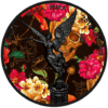 2018 Libertad Dia de los Muertos Mexico 1oz Silver Colourised & Ruthenium Plated
