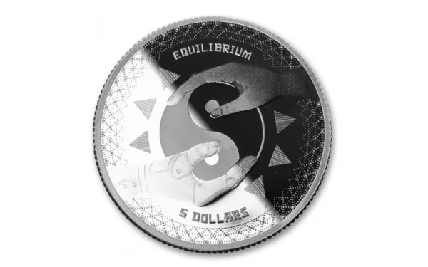 2020 $5 Equilibrium 1oz .999 Silver BU Coin - Image 2