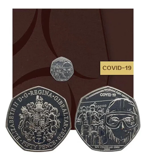 2020 £0.50 A Moment In History Gibraltar Covid 19 Coin