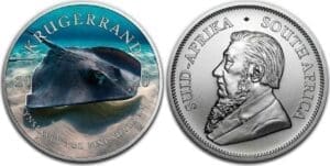 2020 Stingray - Ocean Giants 1oz Silver Coloured Krugerrand Coin
