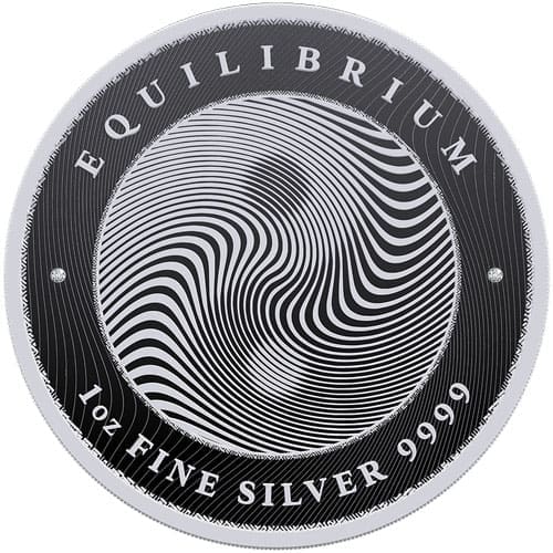 2021 $5 Equilibrium 1oz .9999 Silver Prooflike Coin