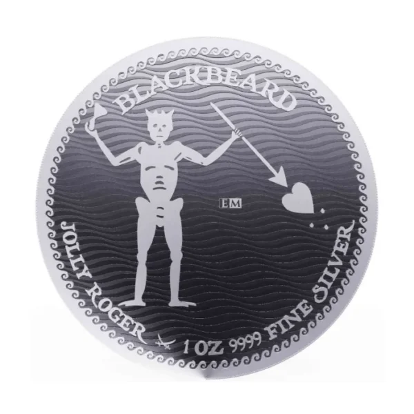 2023 $2 Black Sam - Jolly Roger Series 1oz Silver BU Niue Coin