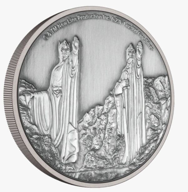 2023 $2 Lord of the Rings Argonath 1oz Silver Coin