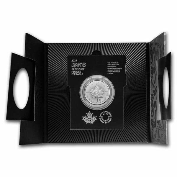 2023 $5 Treasured Maple Leaf 1oz Silver Canada Coin - Image 2