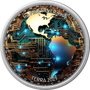 2023 Cyber Earth II Metaverse Series 1oz $2 Silver Coin