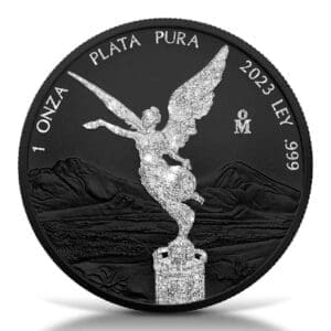 2023 Diamond Dust & Black Platinum II 1oz Silver Libertad Coin