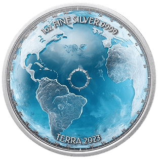 2023 Frozen Earth Ice Age 1oz $2 Silver Coin