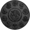 2023 Libertad Aztec Calendar 1oz Silver Coloured & Ruthenium Plated Mexico Coin - Image 2