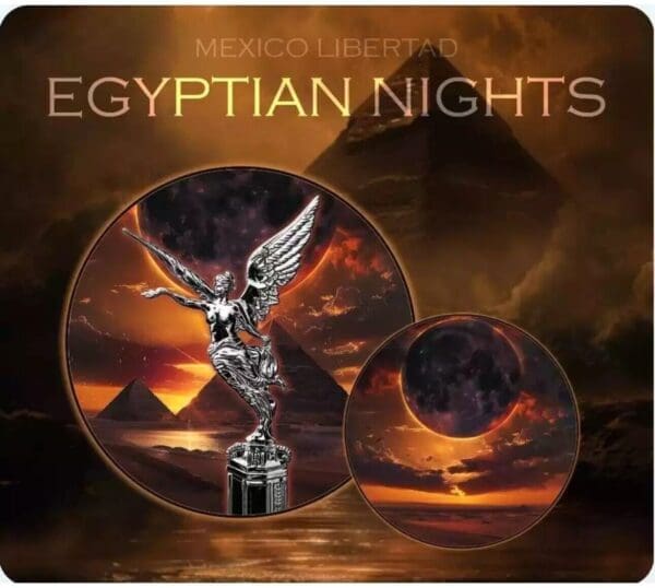 2023 Libertad Egyptian Nights 1 oz .999 Silver Mexico Coin