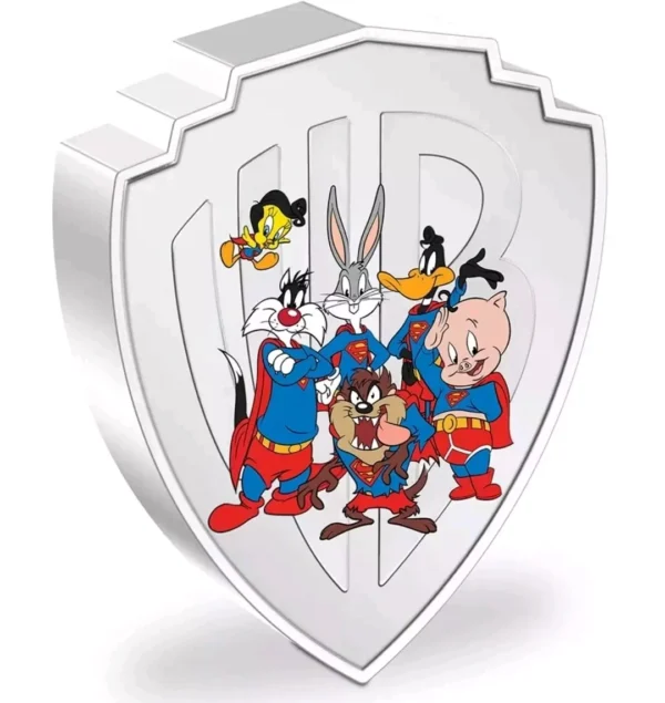 2023 $5 Warner Bros 100 Yrs Looney Tunes Mashups Superman 2oz Silver Coin