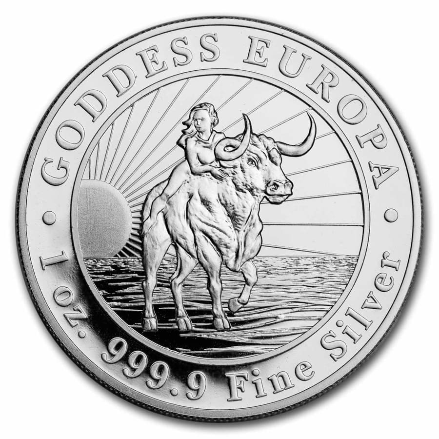 2023 Goddess Europa 5000 Francs CFA 1oz Silver Tokelau Coin