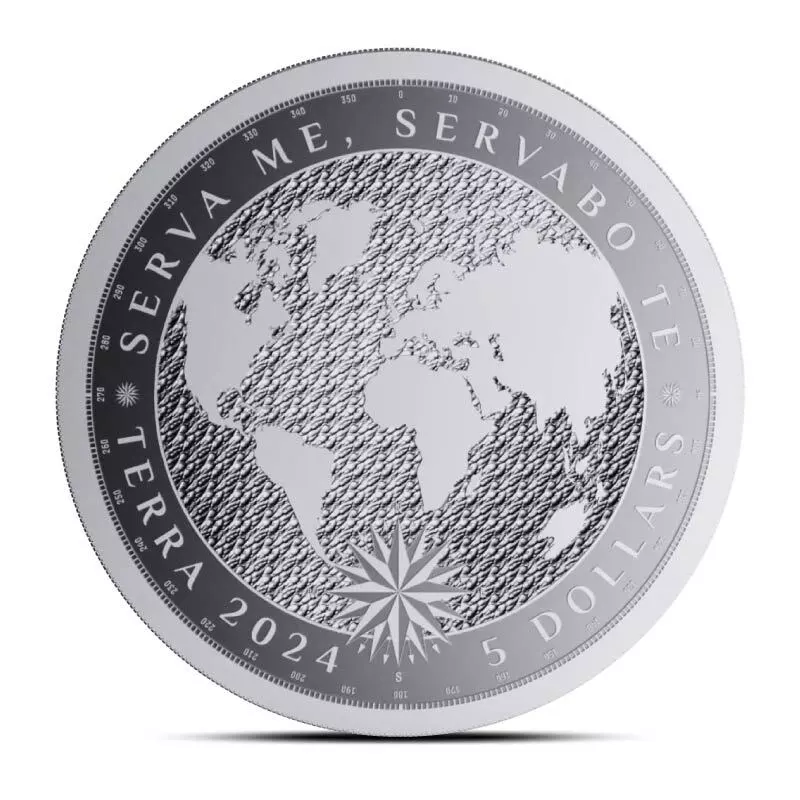 2024 $5 Terra 1oz .9999 Silver BU Tokelau Coin