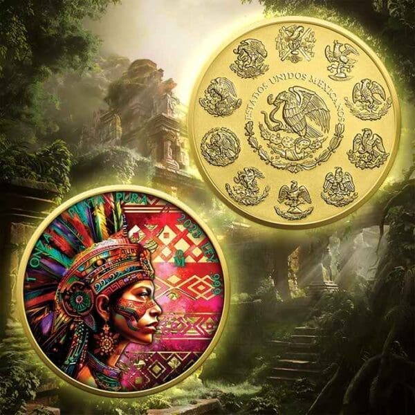 2023 Aztec Women - Aztec Empire Series 1oz Silver Libertad Coin - Image 3