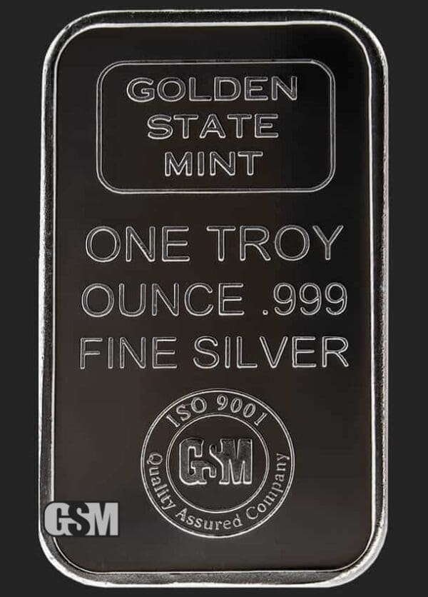 Golden State Mint 1oz .999 Fine Silver Bar - Image 2