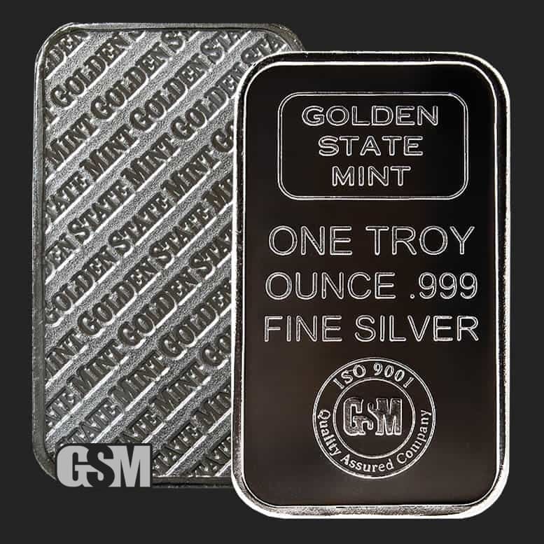 Golden State Mint 1oz .999 Fine Silver Bar