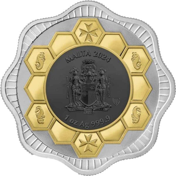 2024 €5 Maltese Bee 1oz Silver Malta BU High Relief Coin - Image 2