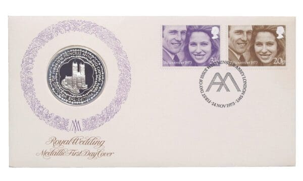 1973 Royal Wedding Princess Anne & Captain Mark Phillips First Day Cover PNC