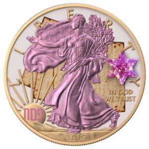 2019 $1 Silver Eagle Jewish Holidays Pesach 1oz Silver Coin