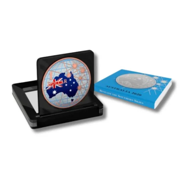 2020 $1 Beneath the Southern Skies The Flag 1oz Silver Coin - Image 3