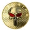 2021 The Liberator The Dark Side Skull Proof Yellow Gold Enamel Eye 1oz Silver Coin