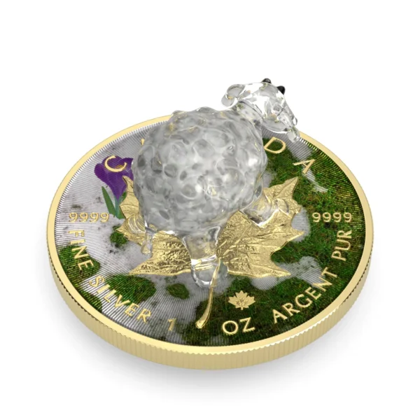 2022 $5 Maple Leaf Murano Collection White Sheep 1oz Silver Coin - Image 5