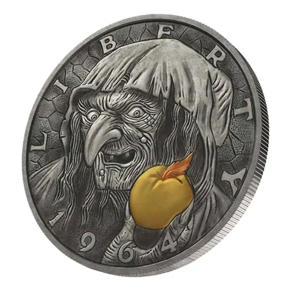 2022 The Witch Baba Yaga - Roman Booteen 2oz Silver Coin - Image 2