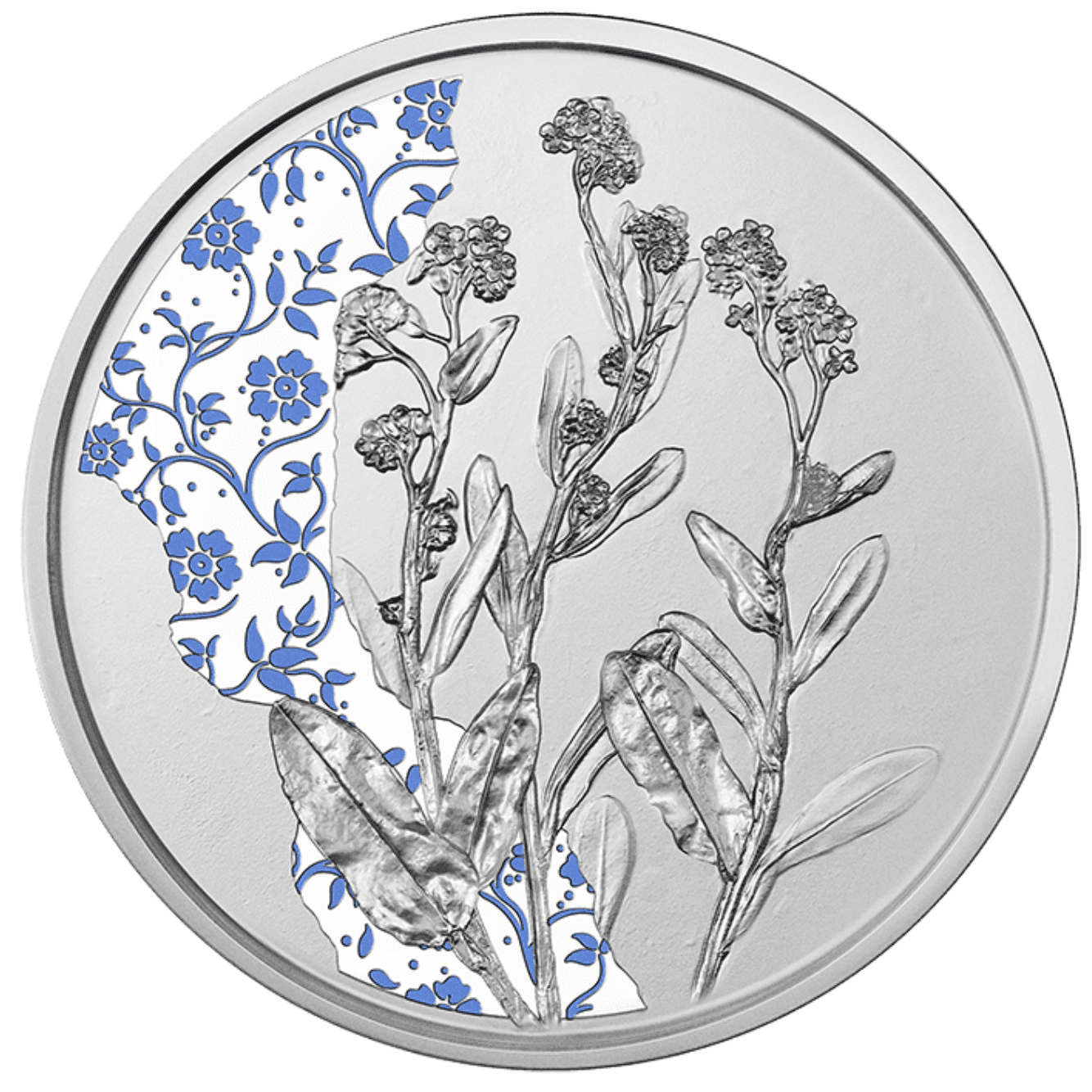 2023 €10 The Language of Flowers The Forget-Me-Not Silver Coin