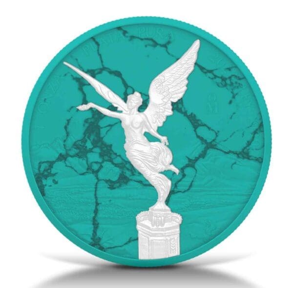 2024 Turquoise Marble Edition 1oz Silver Libertad Coloured Coin