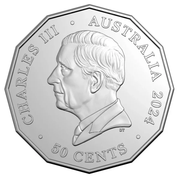 2024 50c Countdown 50th Anniversary Coloured Australian Coin - Image 4