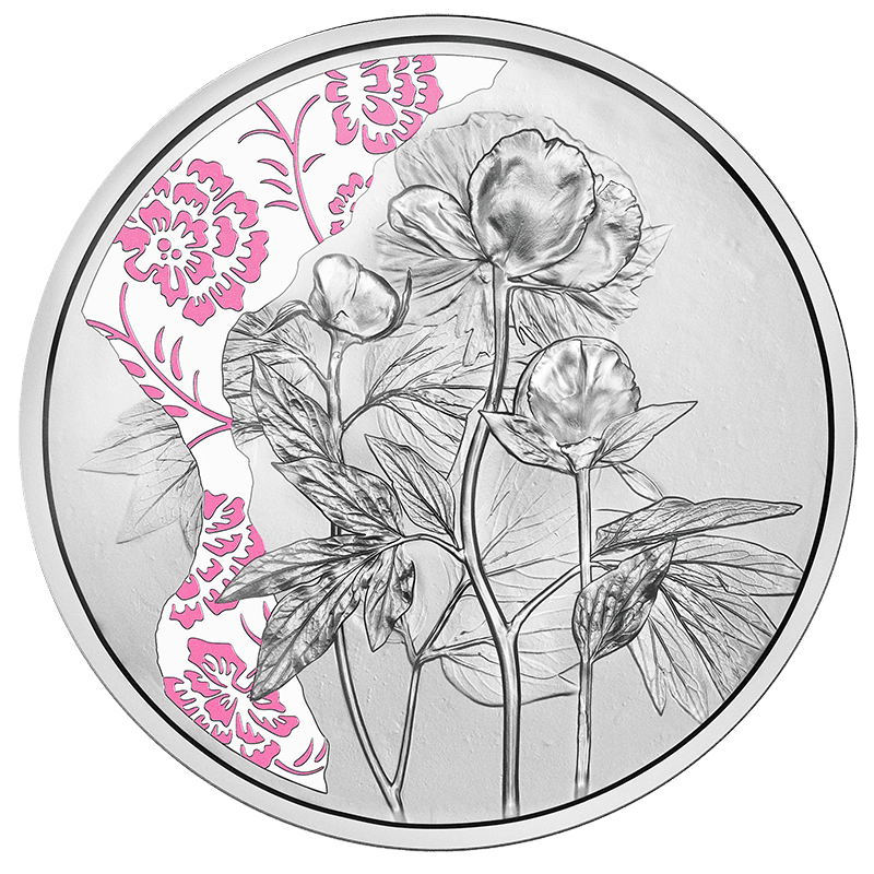 2024 €10 Language of Flowers Series - Peony 1/2oz Silver Coin
