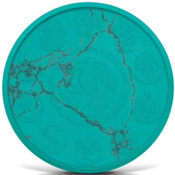 2024 Turquoise Marble Edition 1oz Silver Libertad Coloured Coin - Image 2